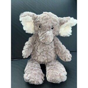 Mary Meyer Baby Gray Putty Textured Elephant Plush Silky Soft Stuffed Animal 11"